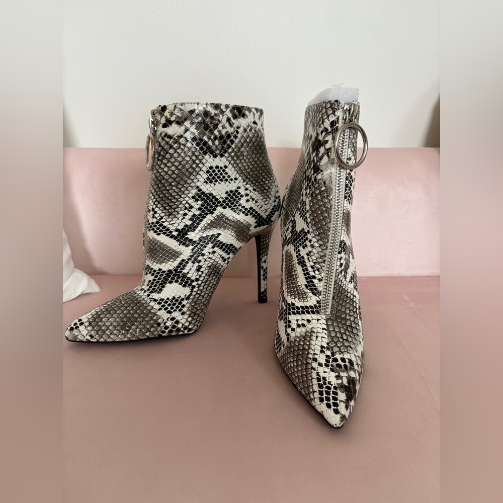 Venus Snakeskin Ankle Boots with zipper. Brand new never worn in box